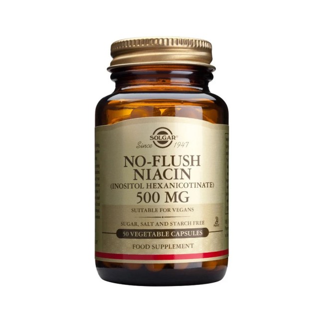 SOLGAR - No Flush Niacin 500mg | 50veg caps