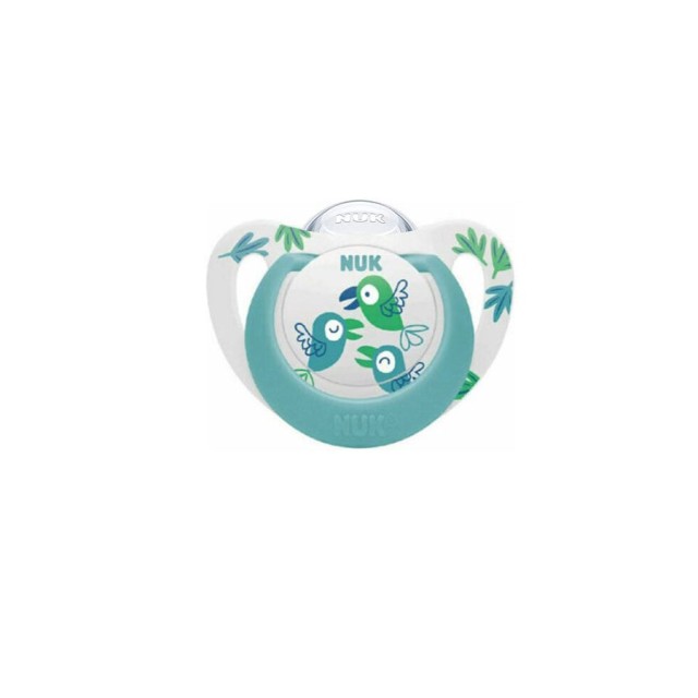 NUK - Star Ορθοδοντική Πιπίλα Σιλικόνης 6-18m Πράσινο (10.736.781) | 1τμχ
