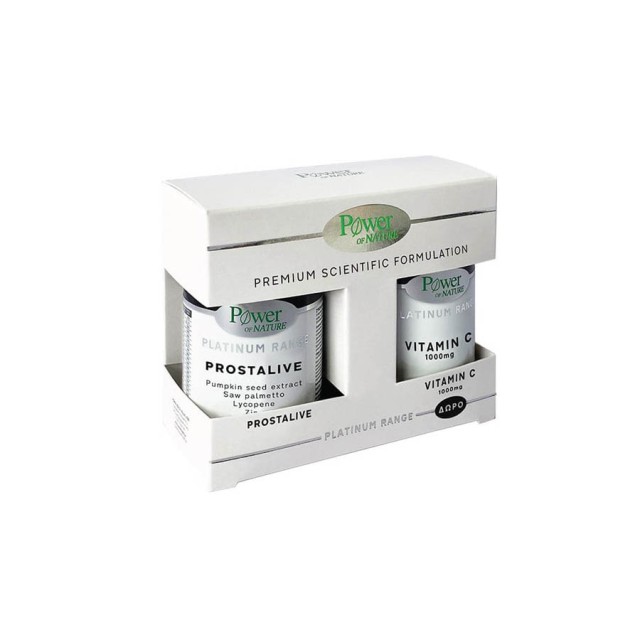 POWER HEALTH - Platinum Range Prostalive (30tabs) & ΔΩΡΟ Platinum Range Vitamin C 1000mg (20tabs)
