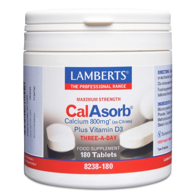 Lamberts CalAsorb Calcium 800mg, 180tabs