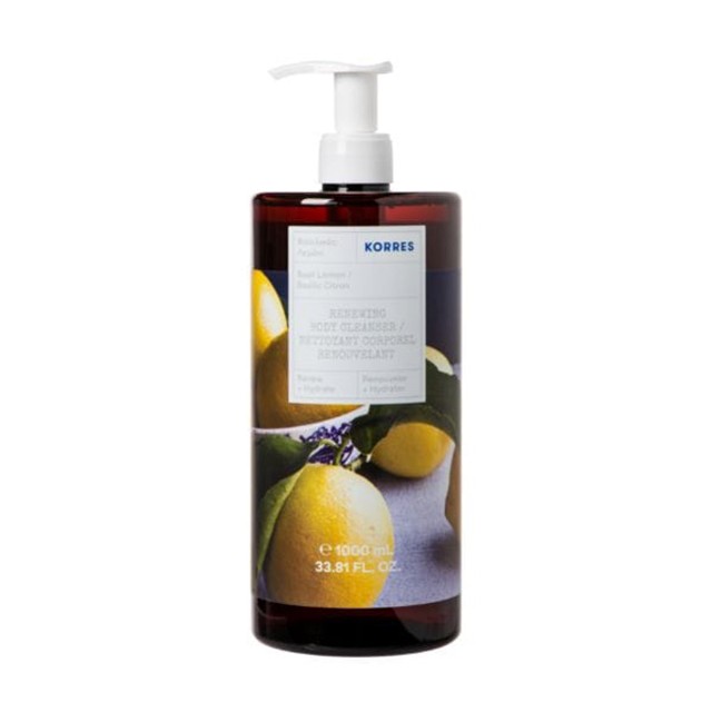 KORRES - Basil Lemon Renewing Body Cleanser Αφρόλουτρο Βασιλικός Λεμόνι | 1000ml
