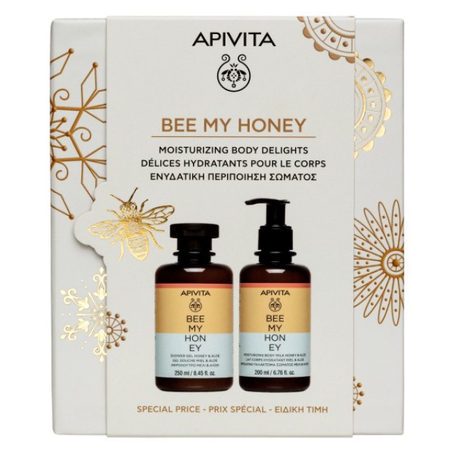Apivita Promo Bee my Honey Shower Gel, 250ml & Body Milk, 200ml