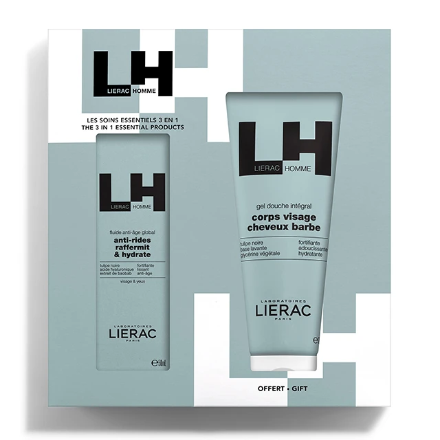 Lierac - Homme Set με Λεπτόρρευστη Κρέμα Με Ολοκληρωμένη Αντιγηραντική Δράση 50 ml + ΔΩΡΟ Αφρόλουτρο 200 ml