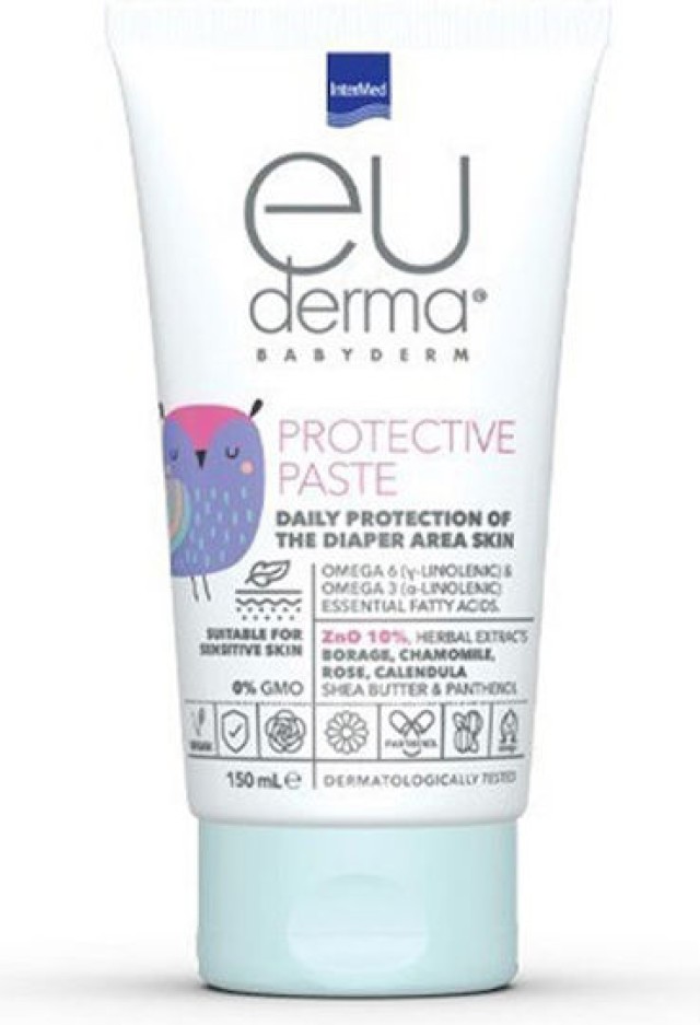 Intermed Euderma Babyderm Protective Paste Προστατευτική Πάστα για την Περιοχή του Δέρματος Γύρω από την Πάνα, 150ml