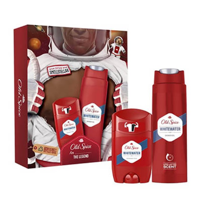OLD SPICE - Captain Smellstellar Whitewater Deodorant Stick (50ml) & Whitewater Shower Gel (250ml)