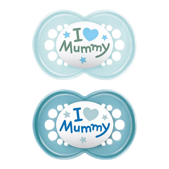 MAM -  Ι Love Mummy & Daddy Πιπίλα Σιλικόνης 16m+ Boy (265SB2) | 2τμχ