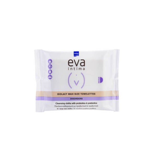 INTERMED - EVA Intima Biolact Maxi Size Towelettes | 10τμχ