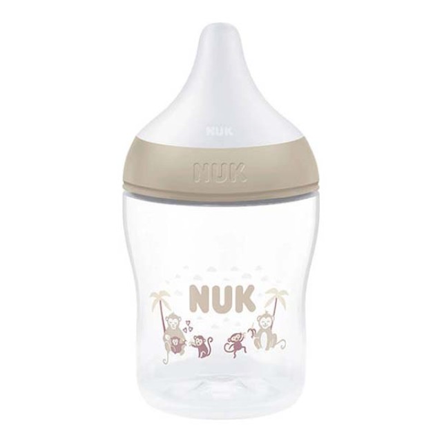 Nuk Πλαστικό Μπιμπερό Perfect Match Κατά των Κολικών με Θηλή Σιλικόνης για 0+ μηνών Μπεζ, 150ml