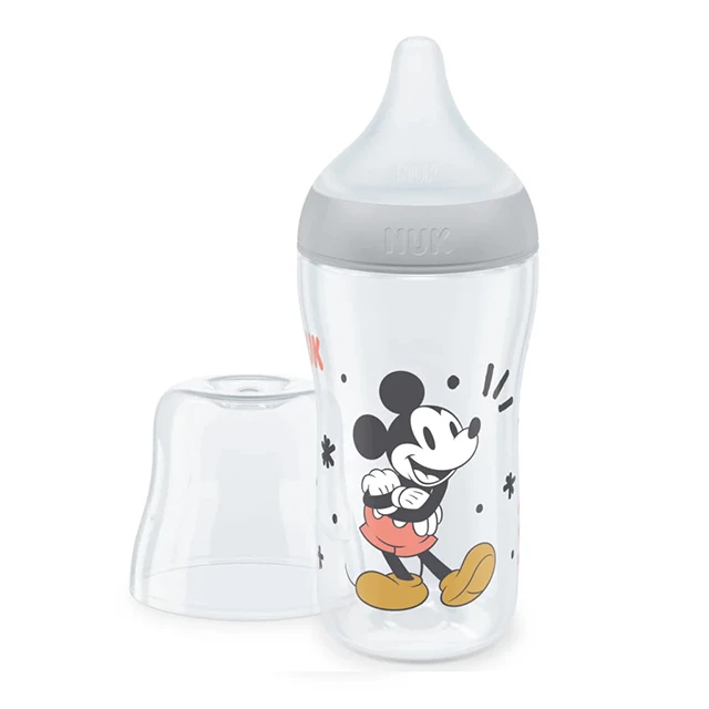 Nuk – Perfect Match Disney Mickey Πλαστικό Μπιμπερό με Δείκτη Ελέγχου Θερμοκρασίας 3m+ 260ml