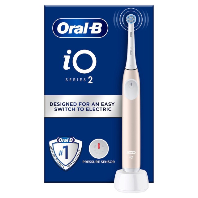 Oral-B iO 2 Series 2 Ηλεκτρική Οδοντόβουρτσα με Αισθητήρα Πίεσης Calm Pink