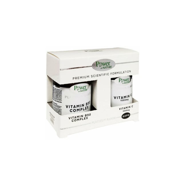 POWER HEALTH - Platinum Range Vitamin B50 Complex (30 caps) &  Platinum Range Vitamin C 1000mg (20tabs)