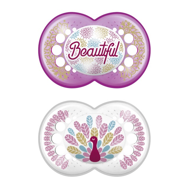 MAM - Clear Πιπίλα Σιλικόνης Girl 6-16m | 2τμχ