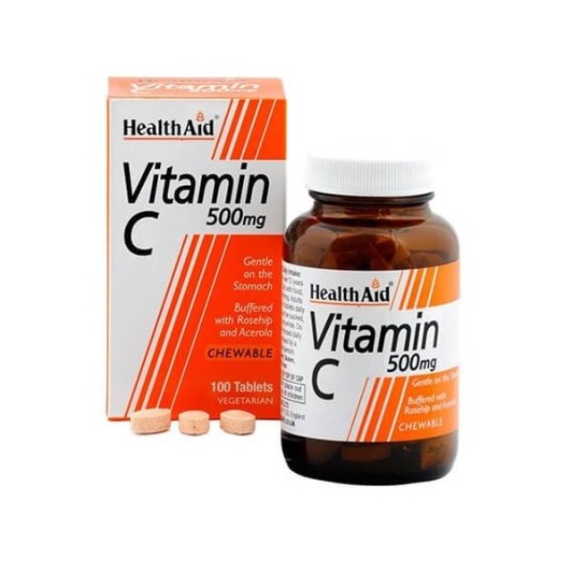 HEALTH AID - Vitamin C 500mg Chewable | 100tabs