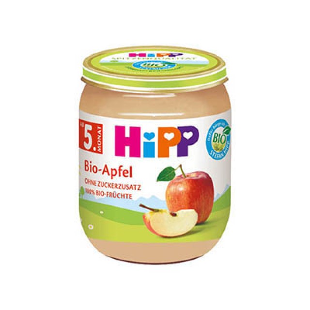 HIPP - Βρεφική Φρουτόκρεμα με Μήλο βιολογικής καλλιέργειας 5m+ | 125gr