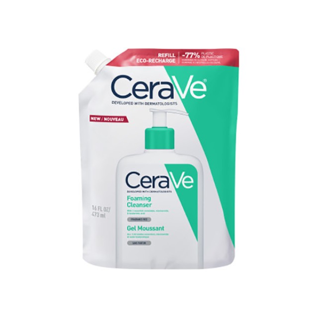 CeraVe - Foaming Cleanser Refill Αφρίζον Gel Καθαρισμού για λιπαρή επιδερμίδα κατάλληλο για Πρόσωπο και Σώμα 473ml