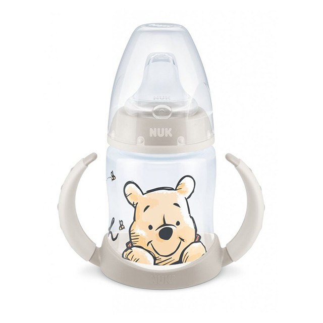 NUK - First Choice Disney Winnie the Pooh Εκπαιδευτικό Μπιμπερό Με Δείκτη Ελέγχου Θερμοκρασίας 6-18m Γκρι (10.527.756) | 150ml