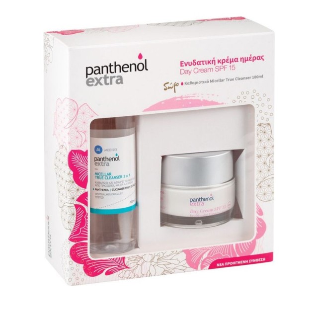 PANTHENOL Extra - Day Cream SPF15 (50ml) & ΔΩΡΟ Micellar True Cleanser 3in1 (100ml)