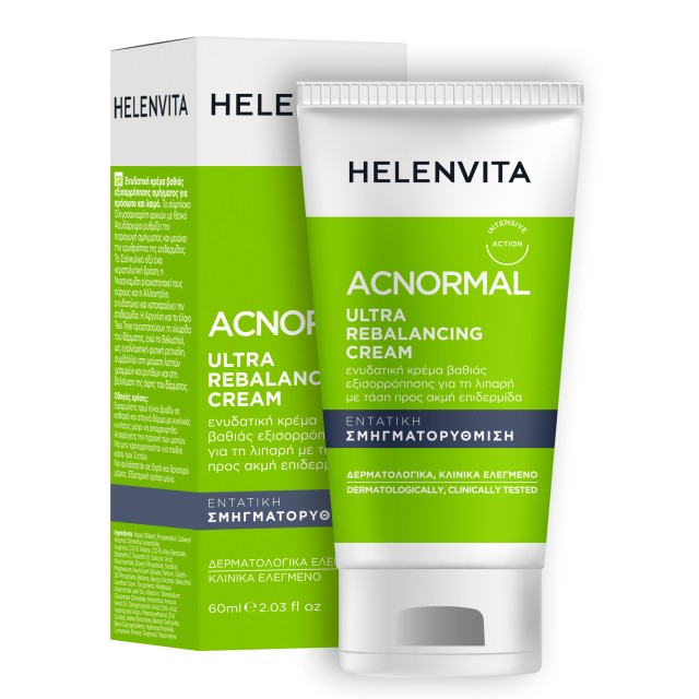 Helenvita Acnormal Ultra Rebalancing Cream Ενυδατική Κρέμα Εξισορρόπησης για τη Λιπαρή Επιδερμίδα, 60ml