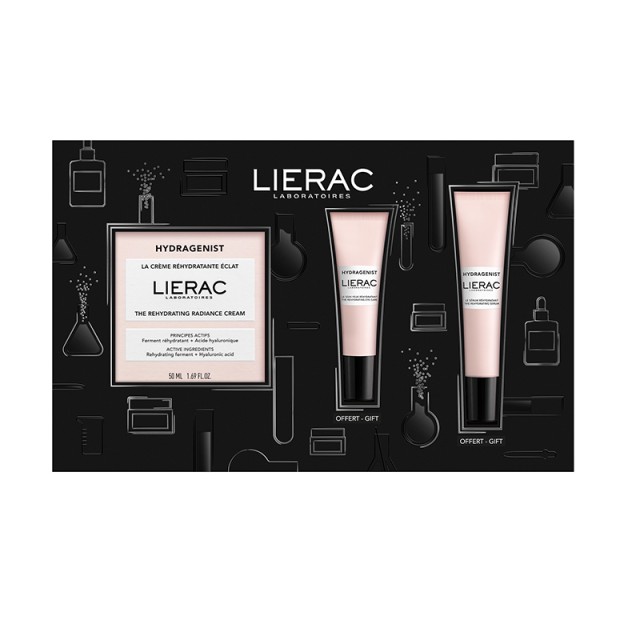 LIERAC - Promo Pack Hydragenist με Kρέμα Προσώπου για Ενυδάτωση & Λάμψη (50ml) & ΔΩΡΟ Ορός Ενυδάτωσης Προσώπου (15ml) & Ενυδατική Κρέμα Ματιών (7,5ml)