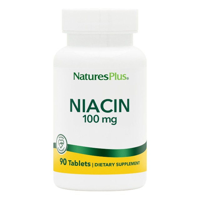 Natures Plus Niacin (Nicotinic Acid, B3) 100mg 90tabs