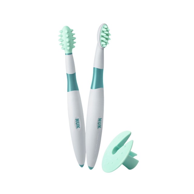 NUK - Σετ εκπαιδευτικών οδοντοβουρτσών 6-15 Μηνών (10.256.205)| 2τμχ