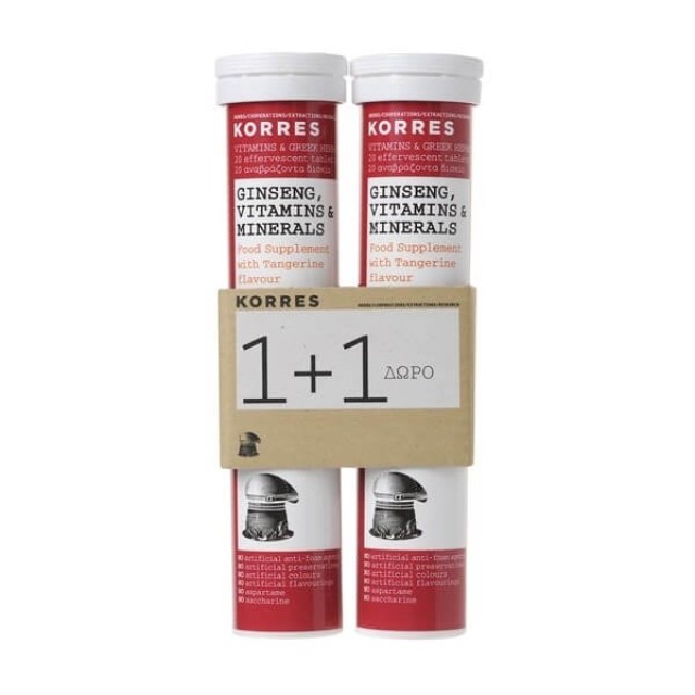 KORRES - Ginseng,Vitamins & Minerals (1+1) | 2x18 tabs