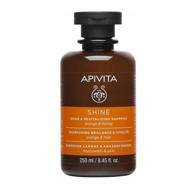 APIVITA - Shine & Revitalizing Shampoo με Πορτοκάλι & Μέλι | 250ml