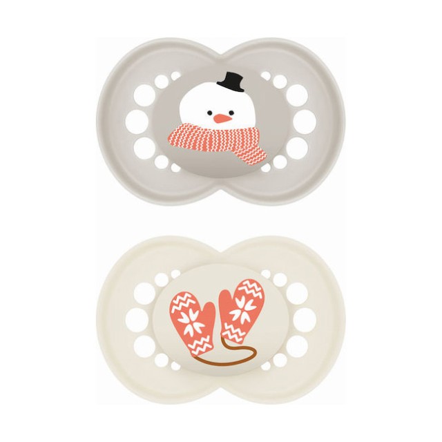 Mam Original Ορθοδοντικές Πιπίλες Σιλικόνης Snowman για 16+ μηνών 2τμχ