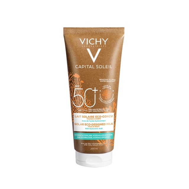 VICHY - Capital Soleil Beach Eco Designed Milk Face & Body SPF50+ | 200ml