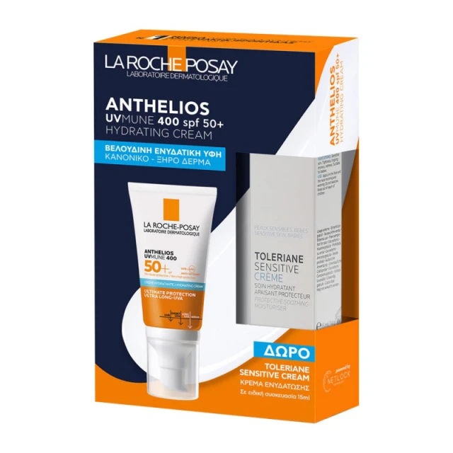 La Roche Posay Anthelios Uvmune 400 Crema Hydratante SPF50 50ml & ΔΩΡΟ Toleriane Sensitive Crème 15ml