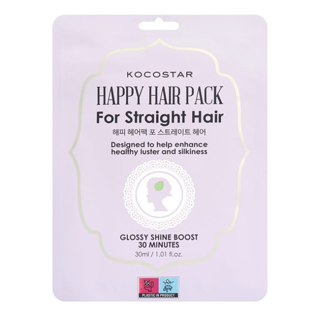 Kocostar Happy Hair Pack for Straight Hair Μάσκα για Ίσια Μαλλιά, 1τεμ