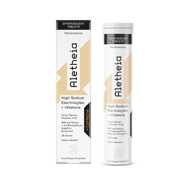 Aletheia High Sodium Electrolytes + Vitamins + Caffeine, 18eff.tabs