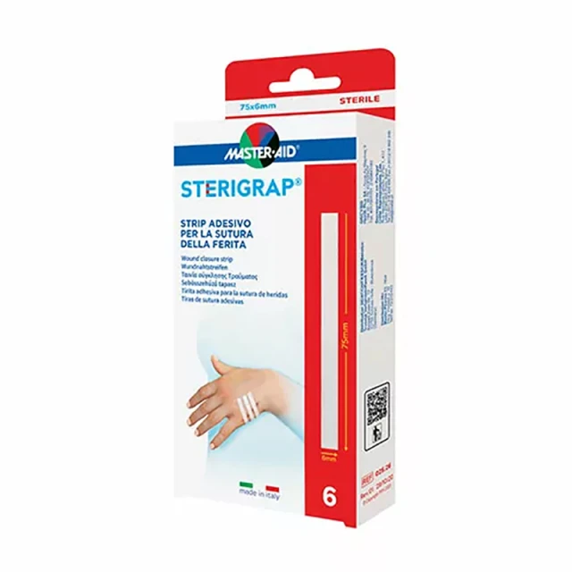 Master Aid Sterigrap Ταινία σύγκλισης τραυμάτων 6mmx7.5mm 6τμχ