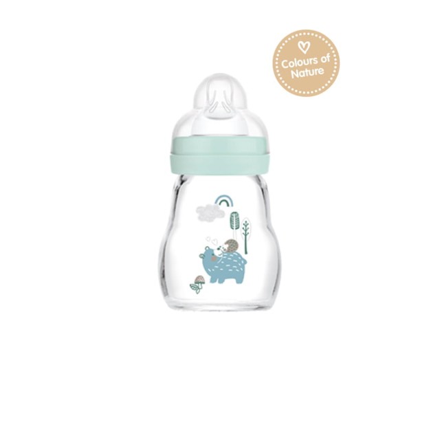 MAM - Feel Good Γυάλινο Μπιμπερό Colours Of Nature 0m+ Boy (372SB) | 170ml