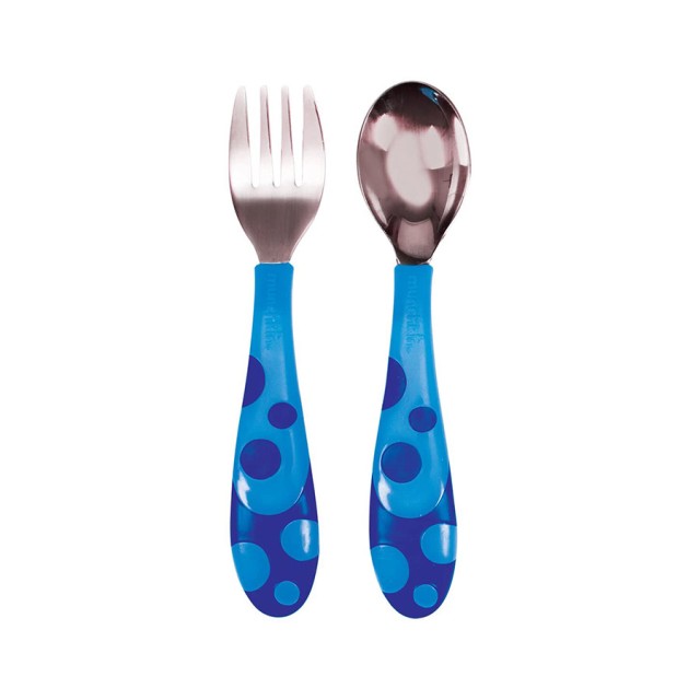 MUNCHKIN - Toddler Fork & Spoon Blue | 2τμχ