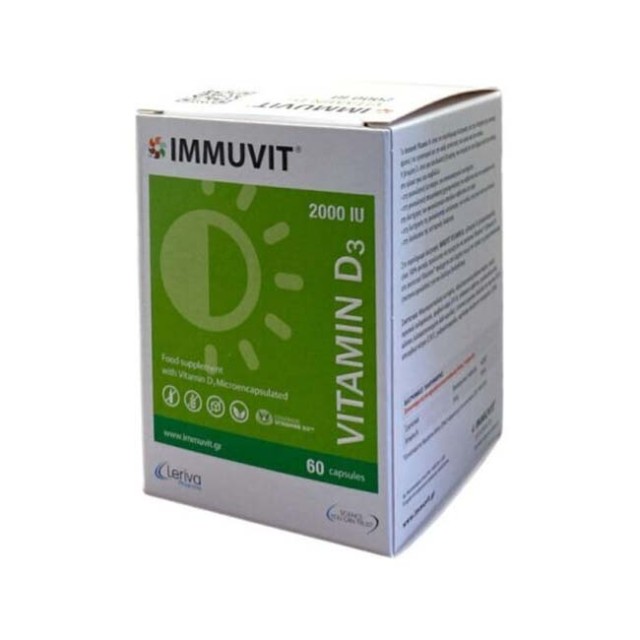 Leriva Pharma Immuvit Vitamin D3 2000IU, 60caps