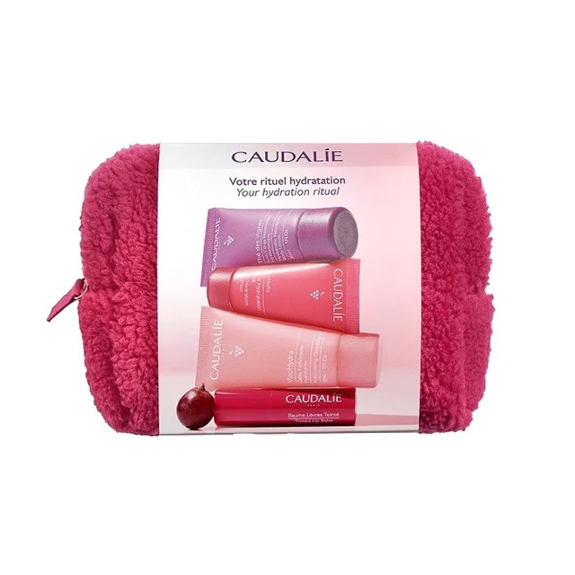 Caudalie Promo Your Hydration Ritual VinoHydra Gel Καθαρισμού 30ml, VinoHydra Ενυδατική Κρέμα Προσώπου 15ml, Vinotherapist Balm Xειλιών με Χρώμα 4.5g & The des Vignes Hyaluronic Ενυδατική Λοσιόν Σώματος 30ml