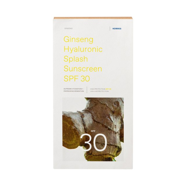 KORRES - Ginseng Hyaluronic Splash Sunscreen SPF30  (150ml) & ΔΩΡΟ Renewing Body Cleanser Ginger Lime (250ml)