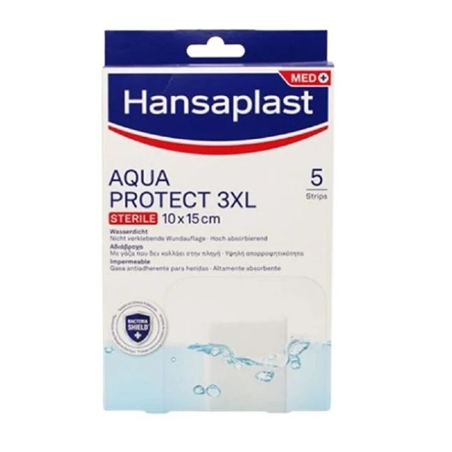 Hansaplast Aqua Protect 3XL Αδιάβροχα & Αποστειρωμένα Επιθέματα 10cm x 15cm 5τμχ
