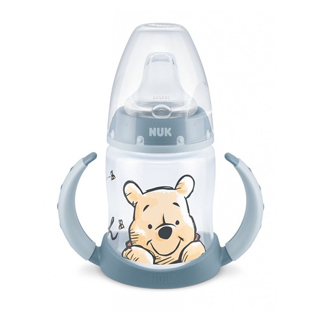 NUK - First Choice Disney Winnie the Pooh Εκπαιδευτικό Μπιμπερό Με Δείκτη Ελέγχου Θερμοκρασίας 6-18m Μπλε (10.527.756) | 150ml