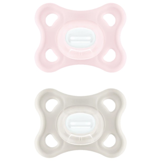 Mam Comfort Πιπίλα Σιλικόνης Ροζ/Μπεζ 3-12m, 2 τεμάχια