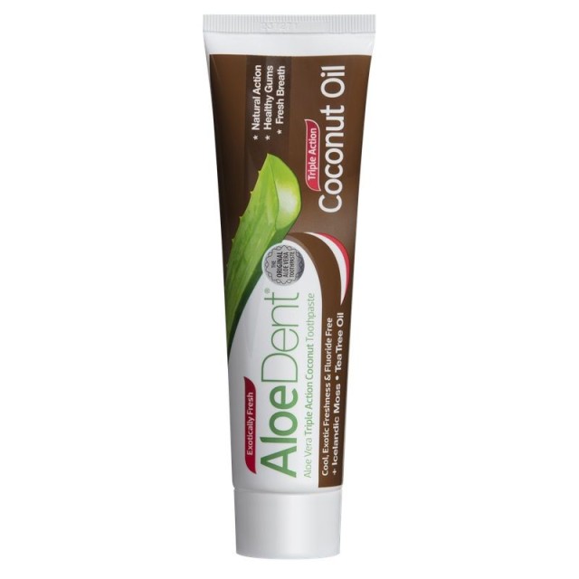 Optima Naturals Aloedent Οδοντόκρεμα Χωρίς Φθόριο κατά της Πλάκας Coconut 100ml