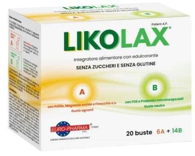 Bionat Likolax A & B Συμπλήρωμα Διατροφής Για Την Εύρυθμη Λειτουργία Του Εντέρου 20 φακελίσκοι