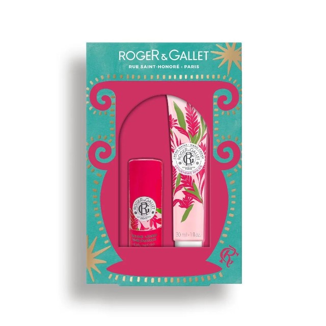 Roger & Gallet Promo Set Gingembre Rouge Hand Cream Ενυδατική Κρέμα Χεριών 30ml & Lip Balm Βάλσαμο Χειλιών 3.5gr