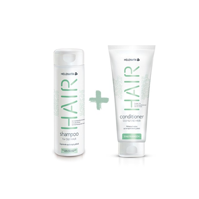HELENVITA - Promo Pack  Hair Shampoo For Oily Hair (300ml) & Conditioner Oily & Fine hair (200ml)