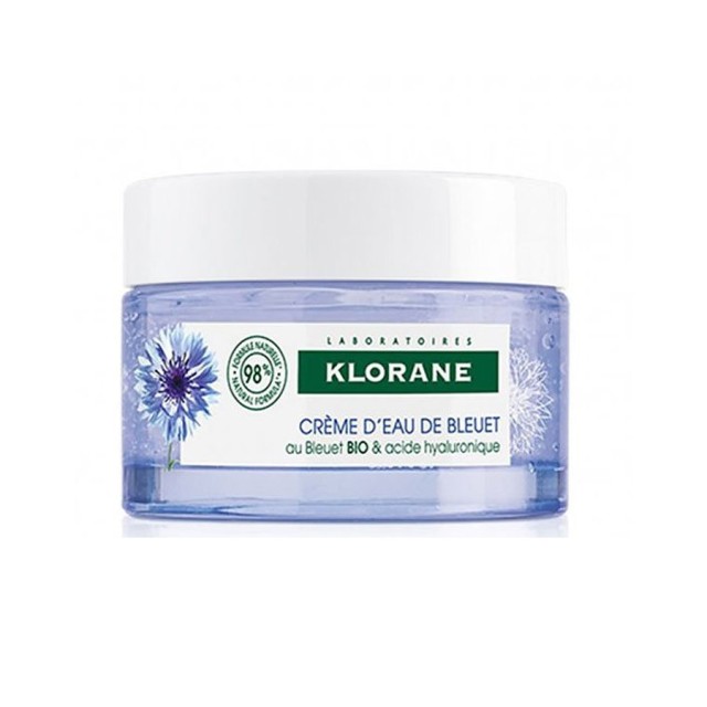 KLORANE - Cornflower Water Cream with Organic Cornflower & Hyaluronic Acid for Face & Neck | 50ml