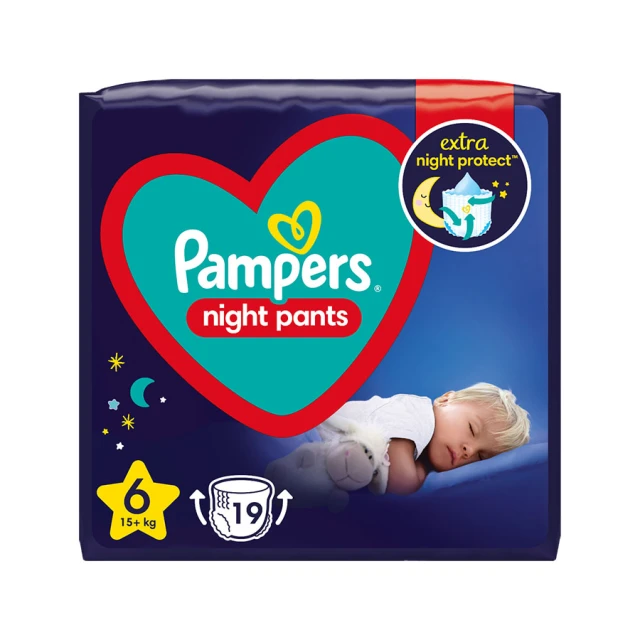 PAMPERS - Night Pants Πάνες Βρακάκι Νυκτός Νο6 (15+kg) | 19τμχ