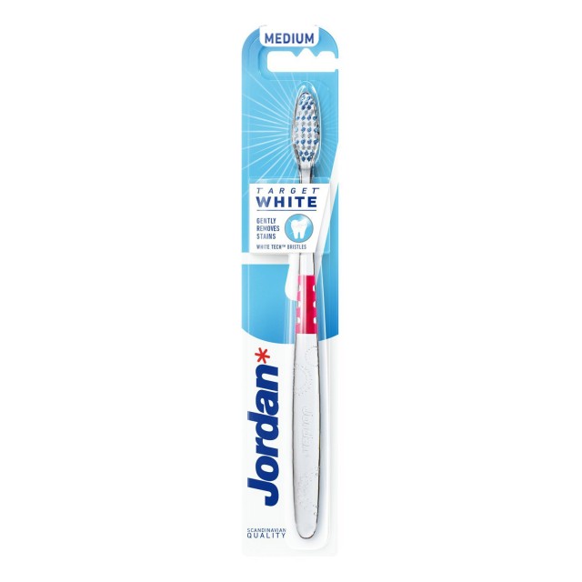 JORDAN - Target White Toothbrush Medium Pink (1τμχ)