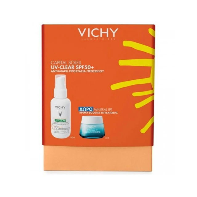 Vichy Promo Capital Soleil SPF50+ UV-Clear 40ml & Δώρο Mineral 89 Cream 15ml