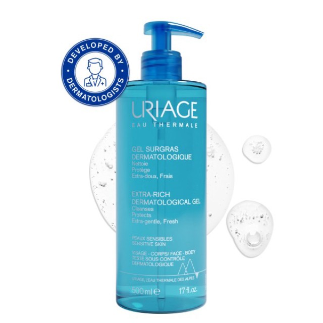Uriage Gel Surgras Τζελ Καθαρισμού για Ευαίσθητο Δέρμα Πρόσωπο/Σώμα 500ml